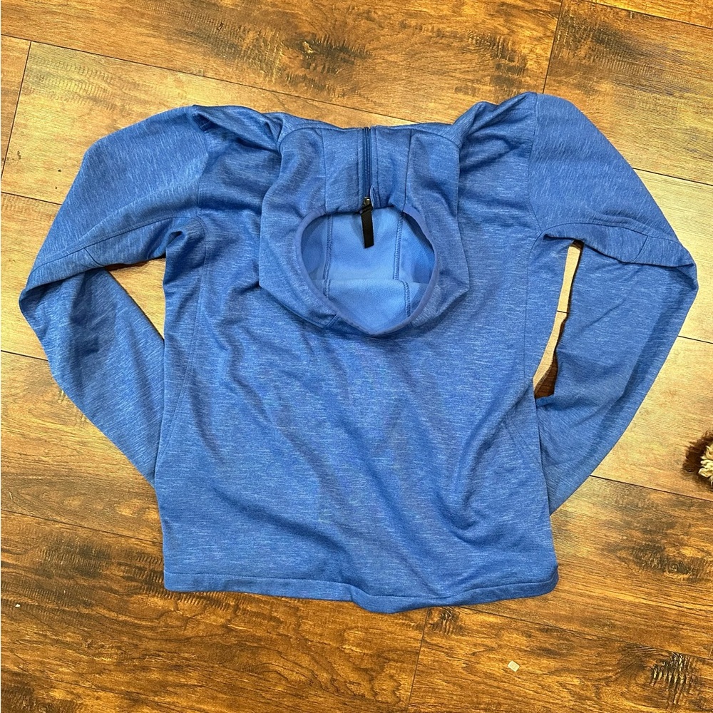 Karbon Men’s Blue Full Zip Up Hoodie Jacket Medium Outdoors Ski Fleece Coat - Picture 3 of 7
